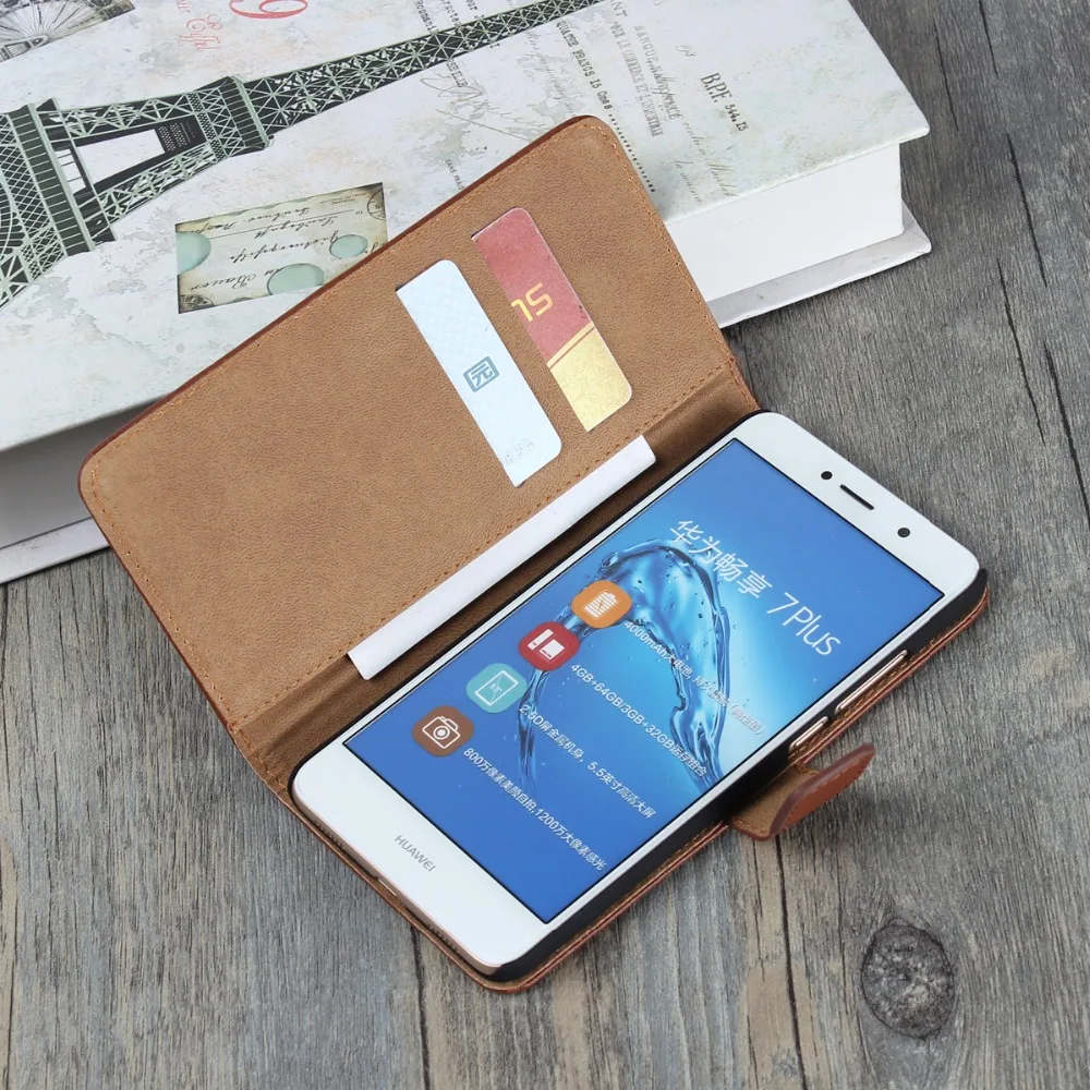 Case For Huawei Y7 Prime Leather Cover Card Holder Wallet Coque Phone flip Stand | Мобильные телефоны и аксессуары