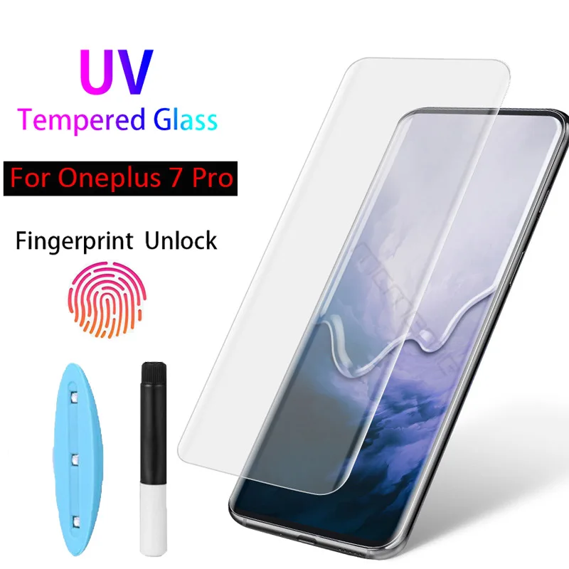 10 шт. жидкое УФ стекло для защиты экрана Oneplus 7 Pro|Защитные стёкла и плёнки