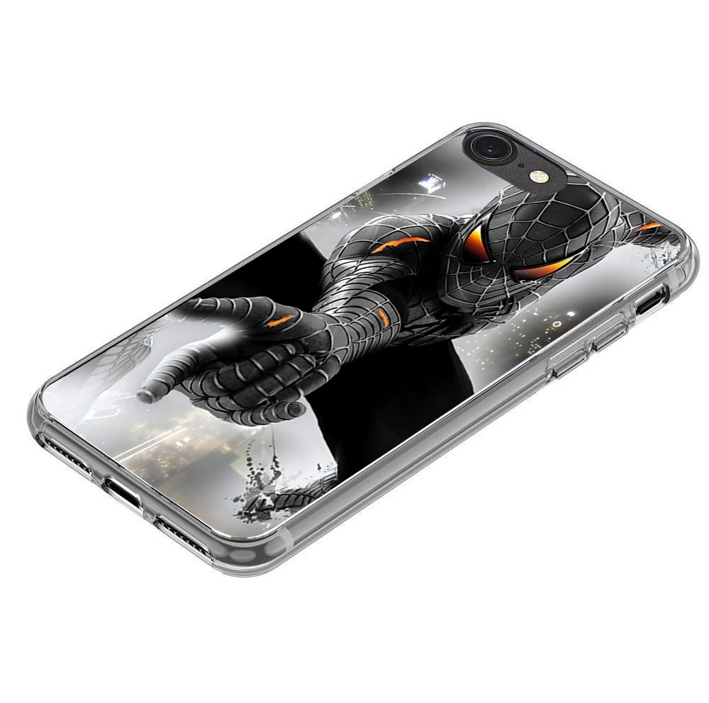 Для iPhone X 8 7 плюс 6 S 5 5S SE Мягкие силиконовые ТПУ Защитная смешной человек-паук