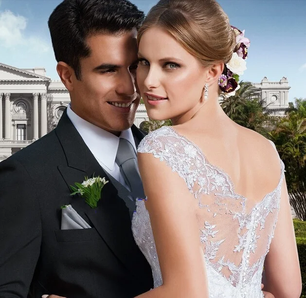 vestido de noiva 2015 See Through Back Lace Wedding Dress Romantic Dresses Gown 2017 renda | Свадьбы и торжества