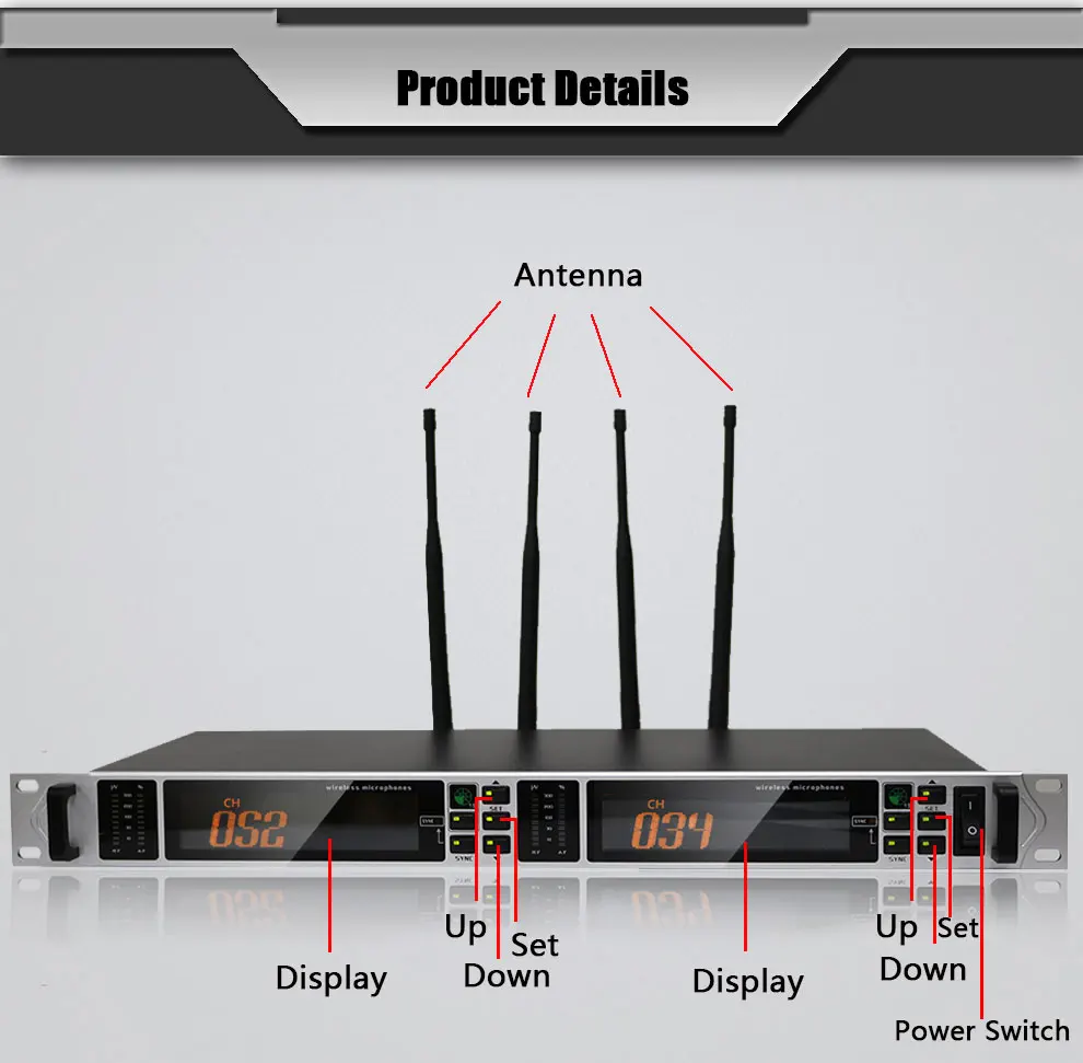 SOM Высокое качество UHF профессиональный двойной беспроводной микрофон Система сценическая производительность динамический 2 канала 2 ручной микрофон