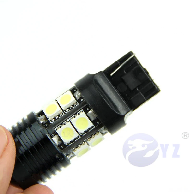 2 шт. T20 7440 W21W 7441 белый КРИ чипы R5 12 SMD светодиодный сигнал поворота резервного