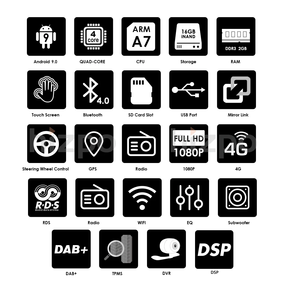 4G DVR SWC карта 2DIN четырехъядерный Android 9 0 Автомобильный DVD плеер для TOYOTA Previa Old Corolla