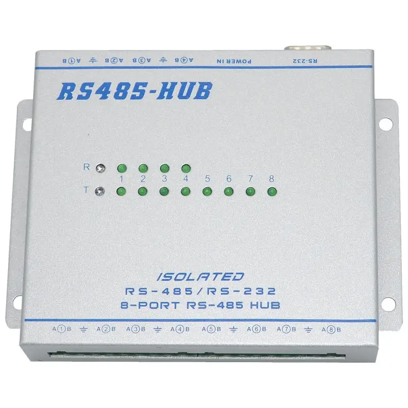 Strengthened Isolated Bidirectional 8-way 8-port RS485 Hub Relay Sharer Distributor Splitter