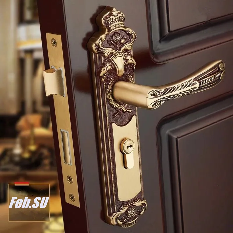 Полностью латунный материал еврозолотистый Флюоресцентный замок с цилиндром 70