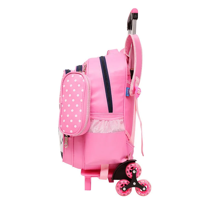 Новинка 2019 детские школьные сумки на колесиках для мальчиков и девочек чемодан