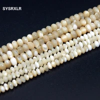 wholesale natural beige trochus shell wheel shape spacer beads original color for jewelry making diy bracelet necklace 15