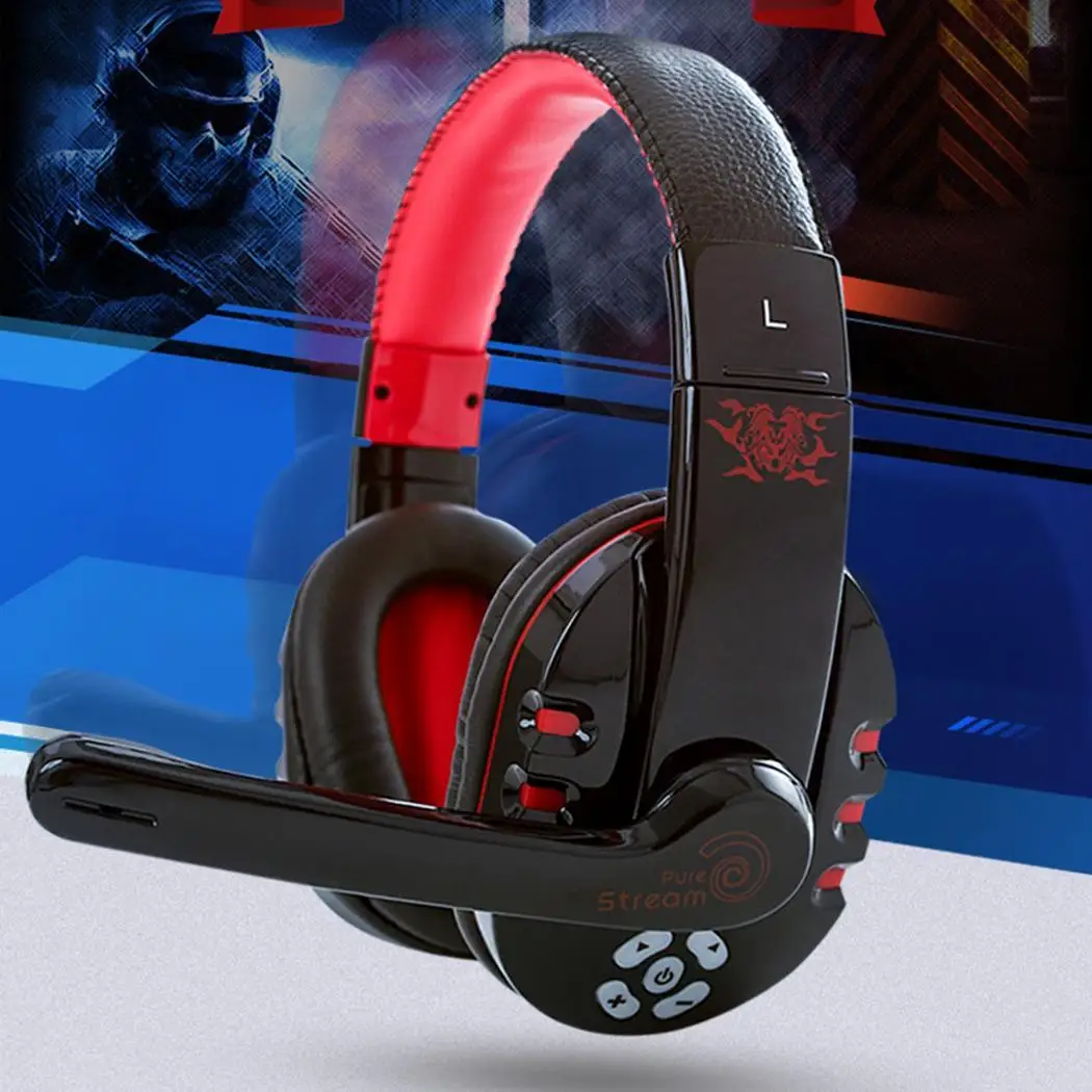 V8 14.0 Беспроводная стерео гарнитура Bluetooth с головным креплением цвет черный