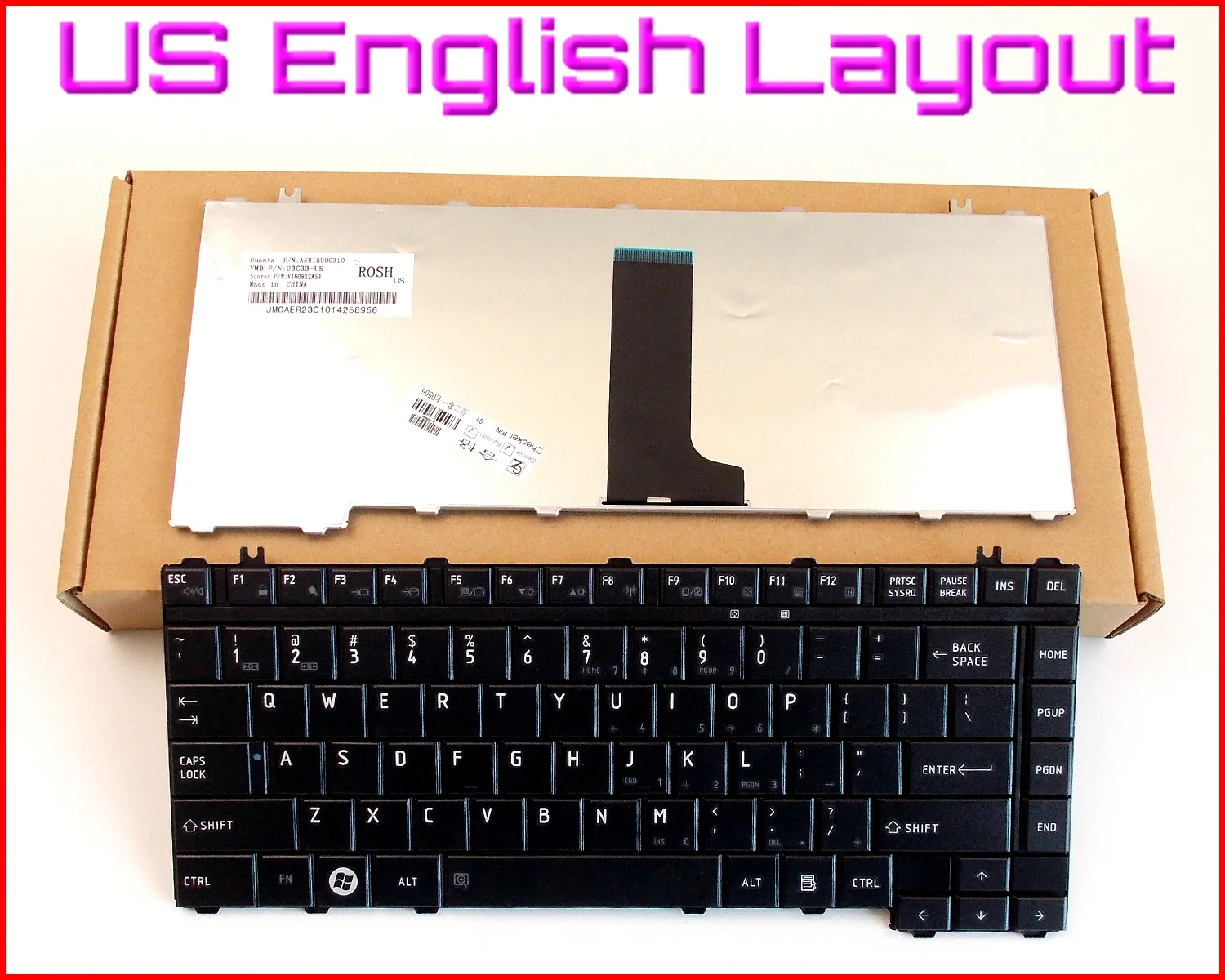 Клавиатура новая с английской раскладкой для ноутбука Toshiba Satellite M200 M205 M333 A305 A305D