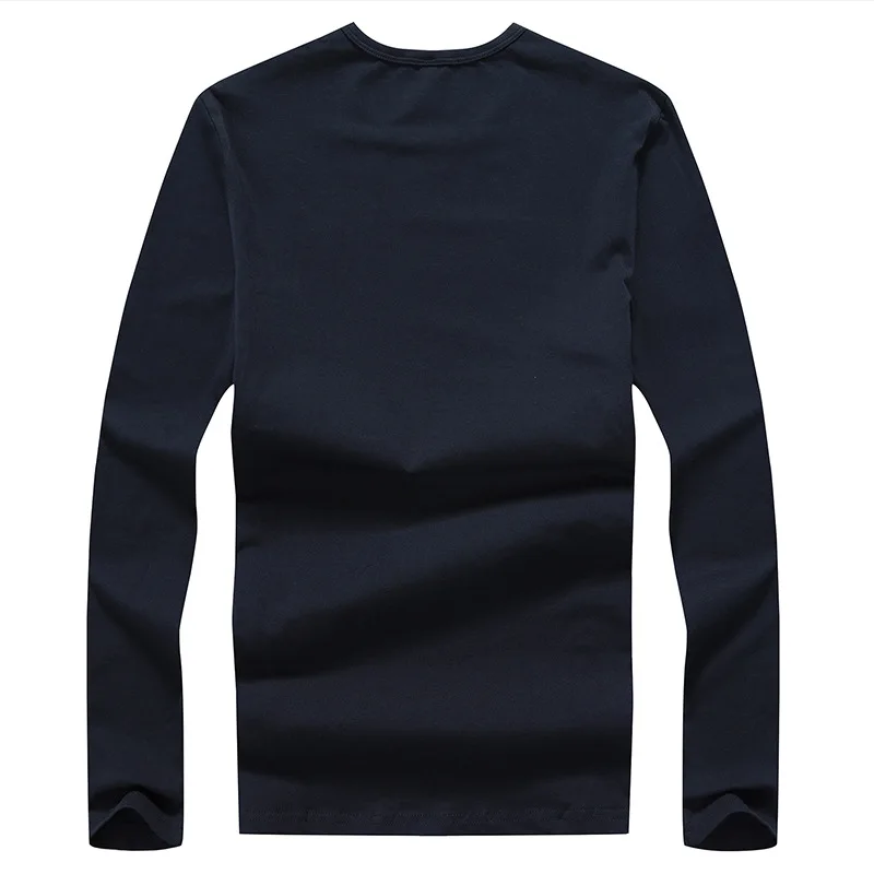 Uniqstore 2018 Новый Для Мужчин Весенняя футболка с длинными рукавами и круглым вырезом