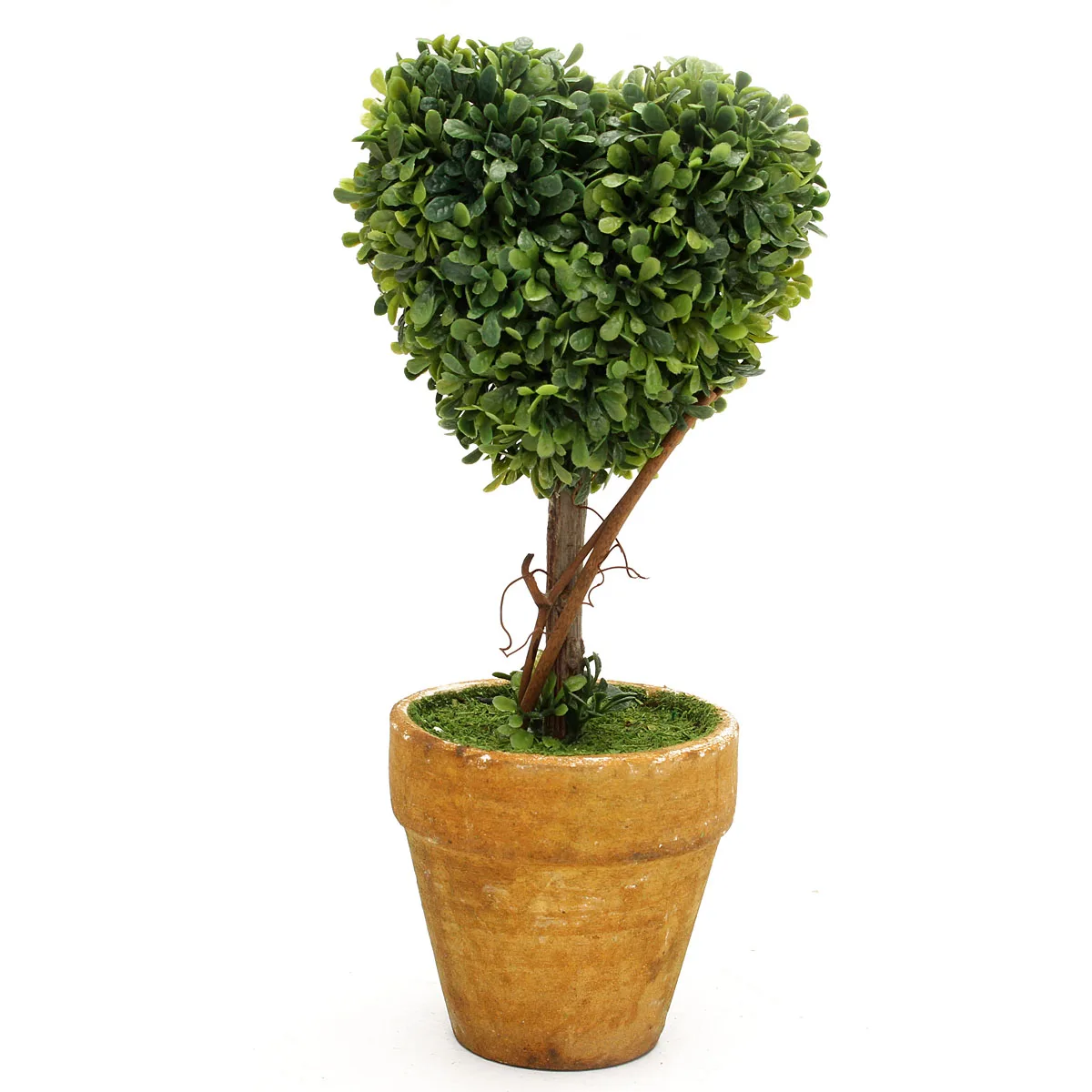 21cm Heart Искусственные садовые травы свадебные Композиции Buxus шары Самшит Топиарий пейзаж поддельные деревья горшки растения - Цвет: 21cm Heart