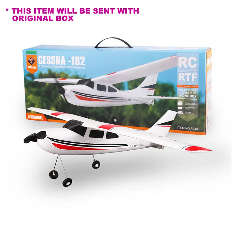 Wltoys F949 CESSNA-182 3 канала 2,4G управляемый Самолет RC Самолет EPP модель самолета RTF 3 Бессердечный двигатель уличный Дрон FSWB