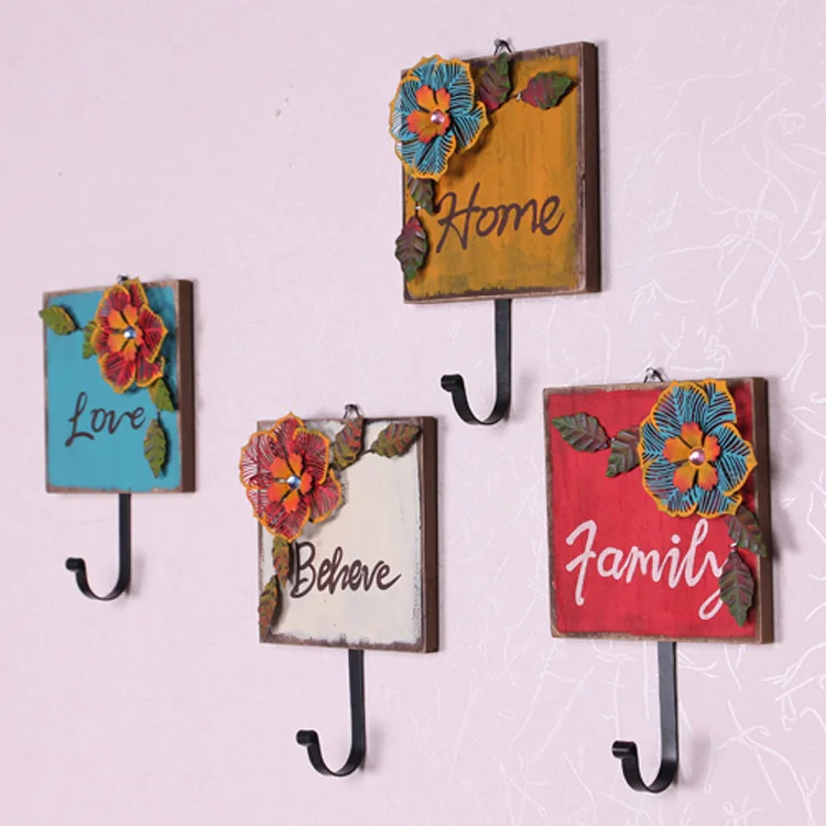 Деревенский Железный цветок стены штуцера комнаты Винтаж ретро отделка пальто