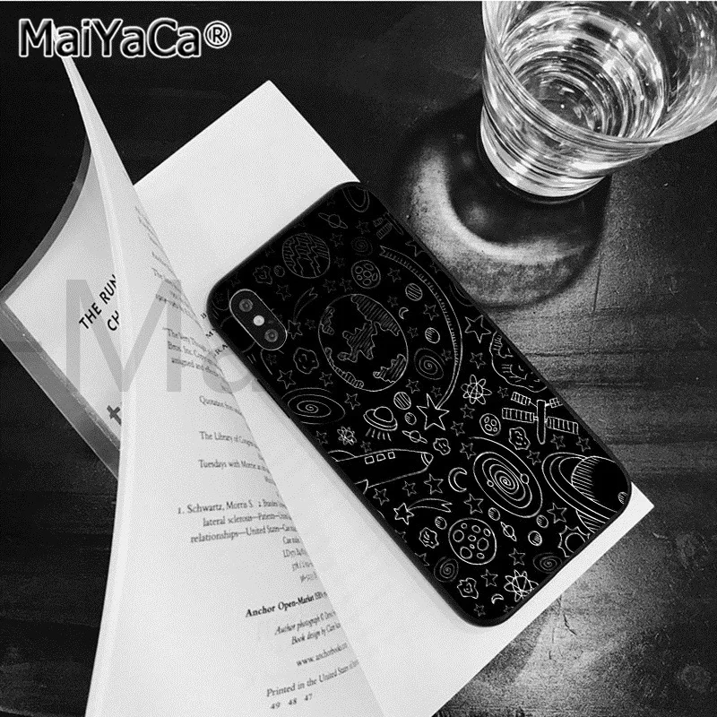 MaiYaCa Математика Астрономия география черный ТПУ мягкий резиновый чехол для