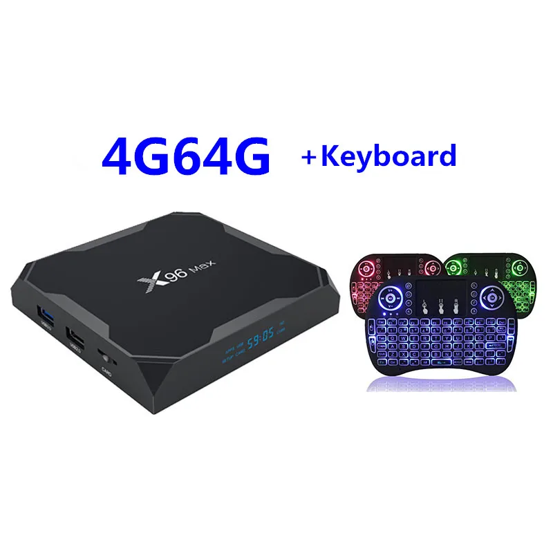 4g64g i8 X96 max Amlogic s905x2 ТВ приставка android 8,1 x96max 2G16G/4G32G/4G64G четырехъядерный ARM 2,4G& 5GHz Wifi BT 1000M 4K ТВ-приставка PK T9 - Цвет: 4g64g i8
