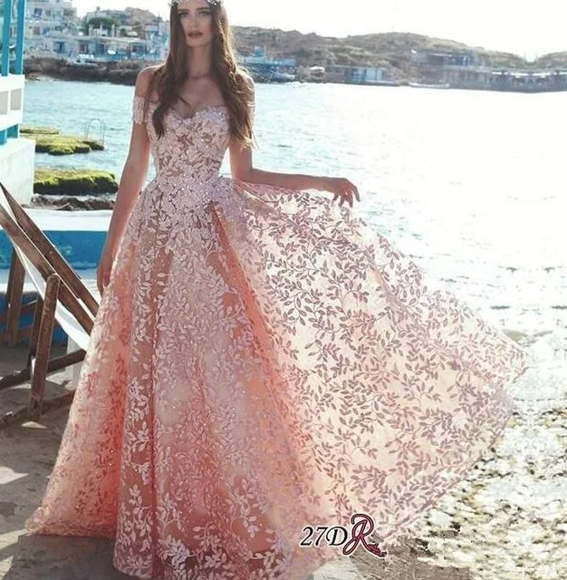 same as image Розовый мусульманские Вечерние платья трапециевидной формы кружево из бисера в форме сердца ислам Дубаи саудовско-Аравийский длинное вечернее платье для выпускного вечера - Цвет: same as image