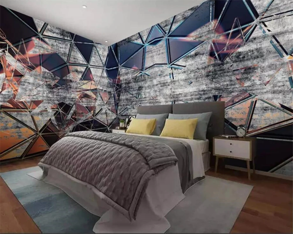 Пользовательские обои Beibehang ретро промышленный ветер геометрическая мозаика фон