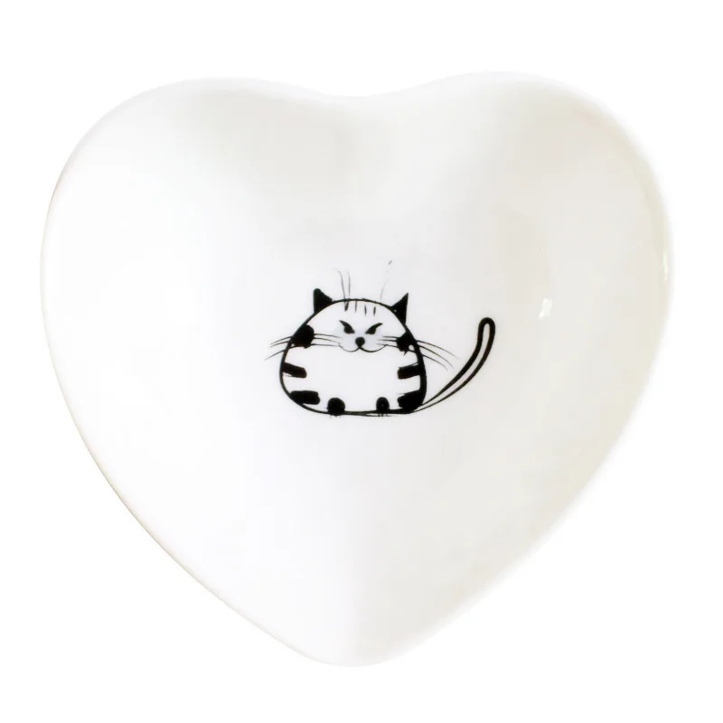 Керамическая тарелка для соуса Love Heart или Square кошек уксуса приправ масла соли