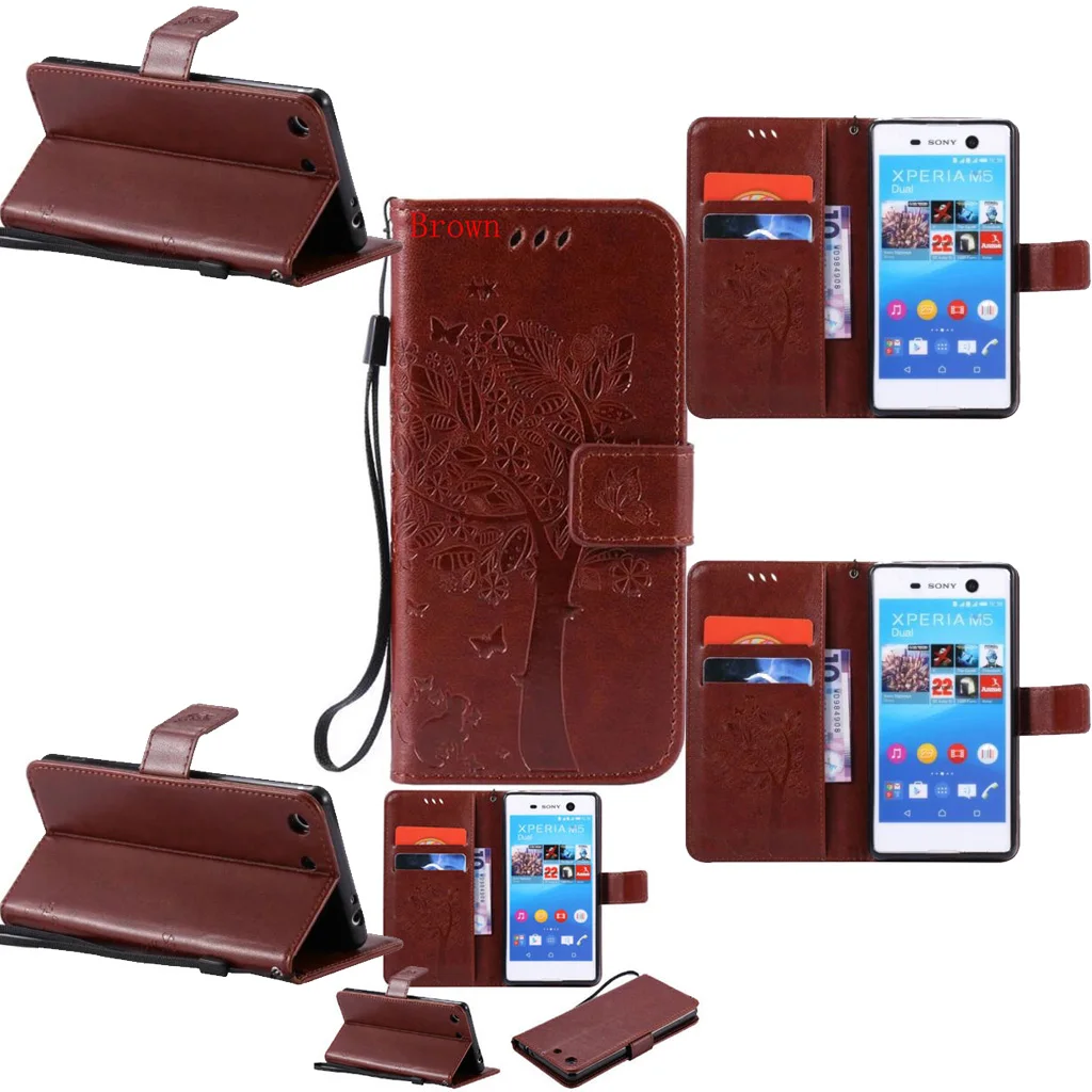 Есть высокого класса для Sony Xperia E4 цветы на крышку кожаный бумажник|sony xperia e4|xperia