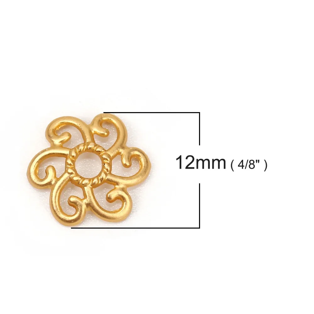 DoreenBeads бисер из сплава на основе цинка цветные матовые золотые для ювелирных