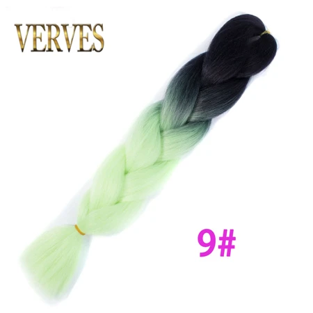 T27/30/4 VERVES 5 шт./лот синтетические двухцветные высокотемпературные волокна Омбре плетение волос 24 дюймов Крупногабаритные косички для наращивания волос - Цвет: T27/30/4