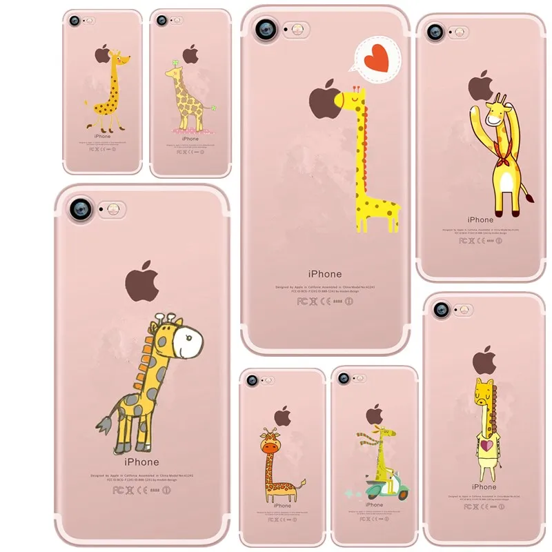 Coque for iphone 8 plus Soft TPU Silicon Transparent Thin Case X 6s 6 7 5s 5 SE XS Cute Aniaml Cover |