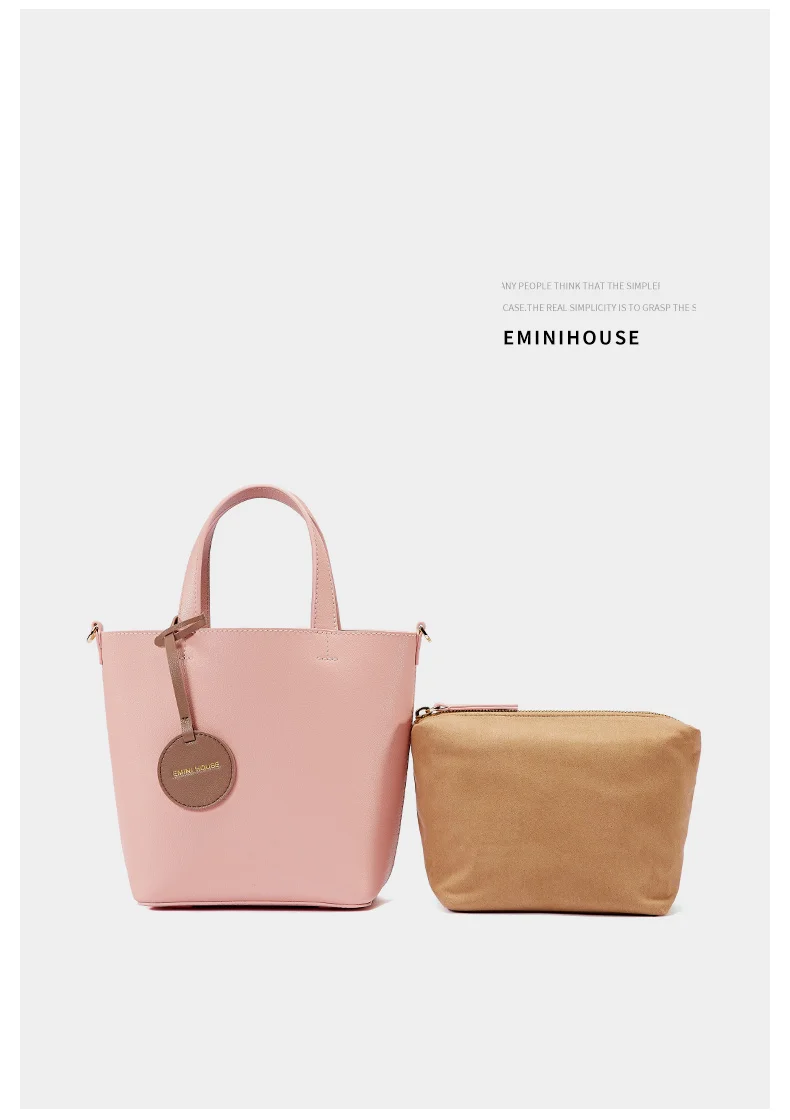 EMINI HOUSE Mini Tote Bag Luxury Handbags Women Bags Designer Crossbody Bags For Women Split Leather Shoulder Bag
