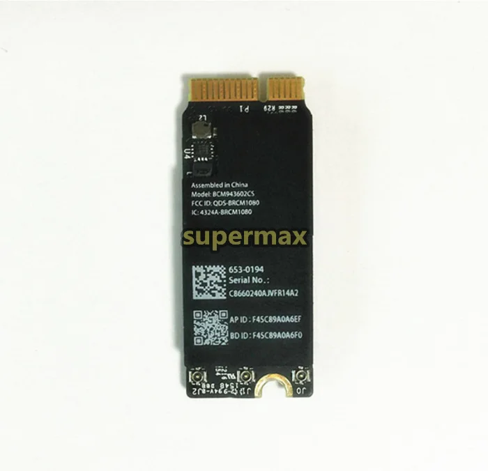 Бесплатная доставка WiFi Bluetooth беспроводная карта bcm93602cs Совместимость A1398 A1502 A1425