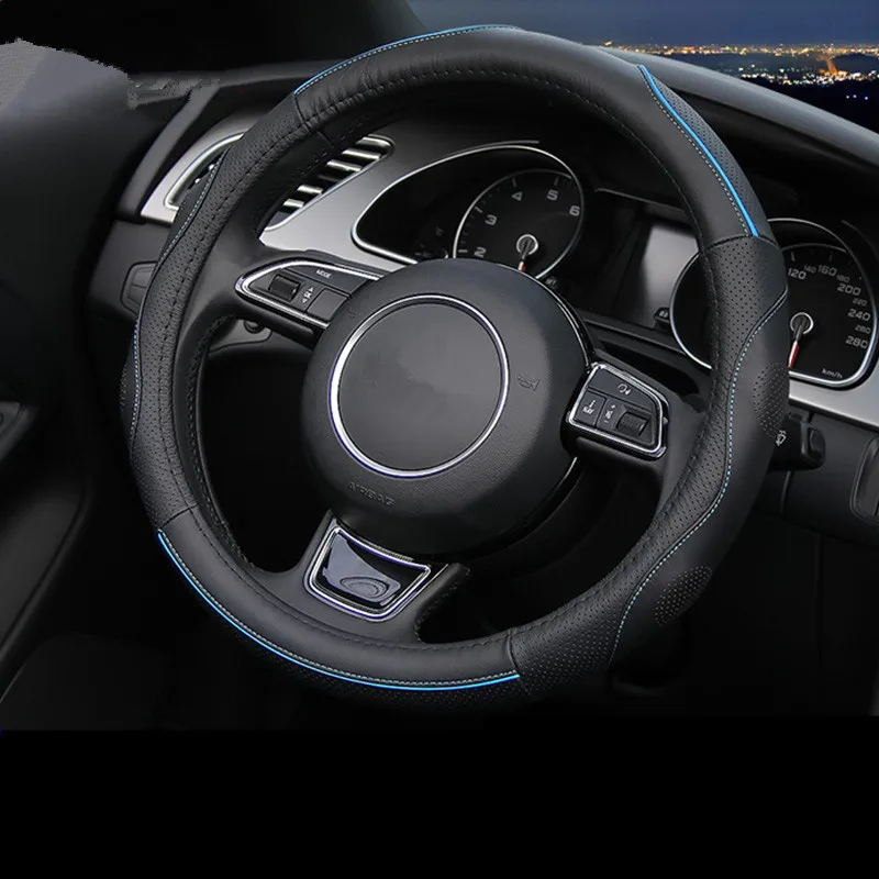 Высококачественный кожаный чехол рулевого колеса автомобиля летние