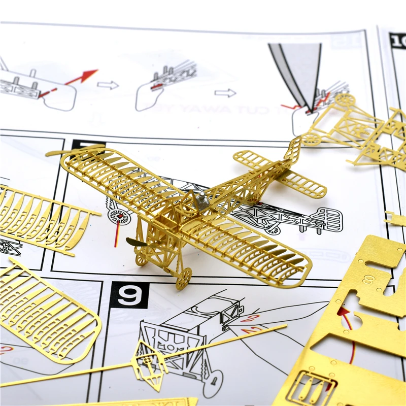 1/160 StratoStudio puzzle metal 3D model easy to assemble micro wing series B16009 Cross-channel Bleriot XI jigsaw toys | Игрушки и