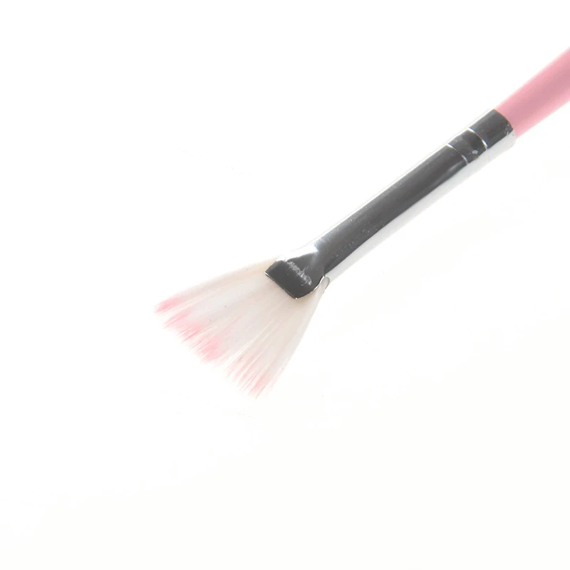 Nail Art Brush Pink Handle Glycolic Acid Fan Mask Brush Treatment Makeup DIY for Manicure Nail Art Tools