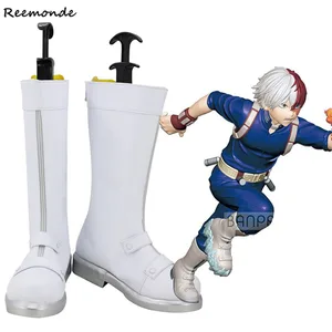 Мой герой Todoroki шото Косплэй из PU искусственной кожи, Boku без герой ботинки повышающиеся обувь вечерние взрослых Для мужчин костюм на Хэллоуин для мальчиков;