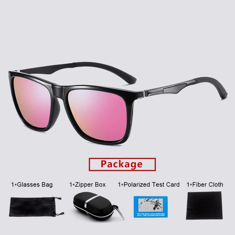 Pink with box SAYLAYO новые винтажные Модные поляризованные солнцезащитные очки женские очки для вождения автомобиля защита UV400 ретро очки - Цвет линз: Pink with box