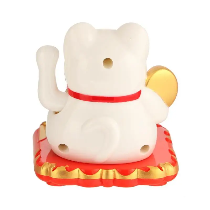 Новая мода, черный/белый, на солнечных батареях, Maneki Neko, добро пожаловать, удача, кошка, удача для дома, автомобиля, отеля, ресторана, Декор, ремесло