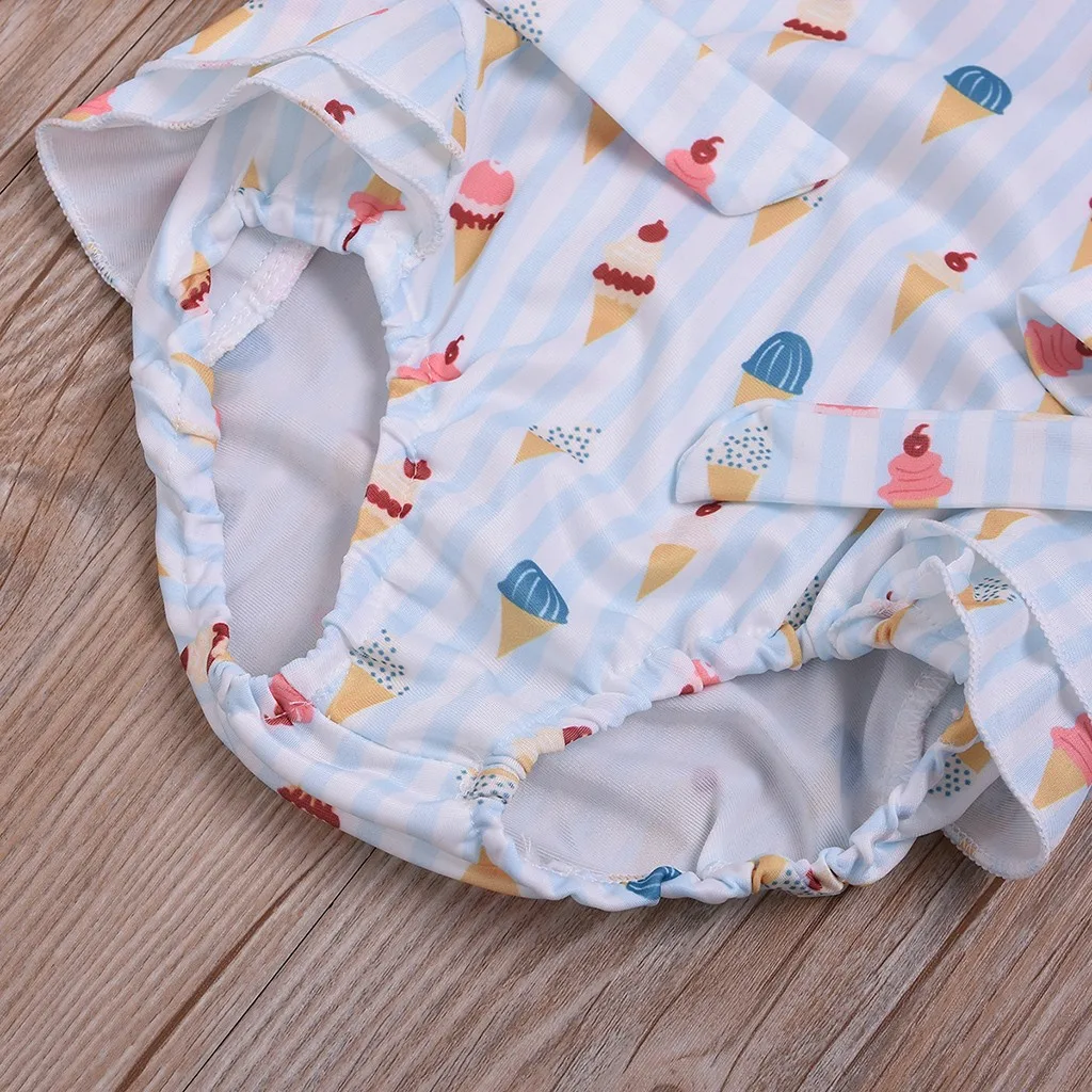 Детские купальники для девочек Цельные из полиэстера Детский купальный костюм