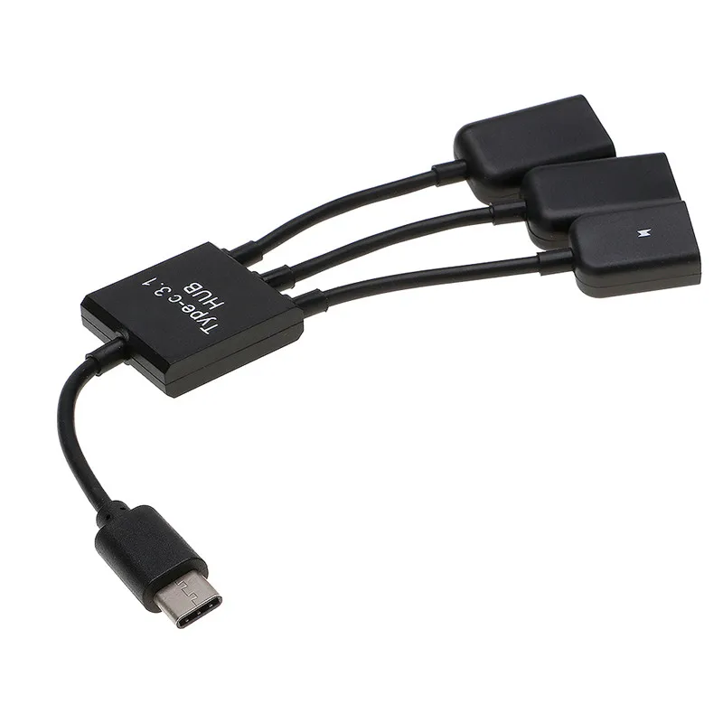1 шт. высококачественный адаптер Type C 3 на 2 порта USB 0 с портовым адаптером Micro Charge HUB