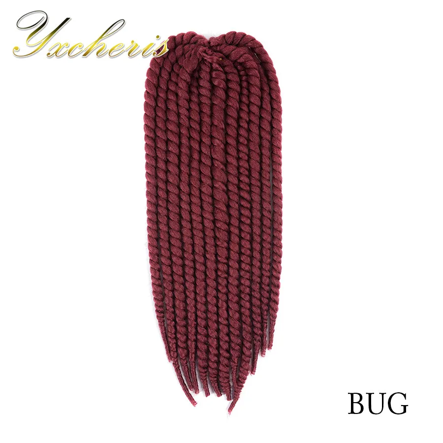 YXCHERISHAIR HAVANA mambo твист вязание крючком плетение волос 1 шт./упак. 2" 120 г эффектом деграде(переход от темного к черного, серого и синего цвета синтетический Высокая Температура волокна - Цвет: T4/27/30