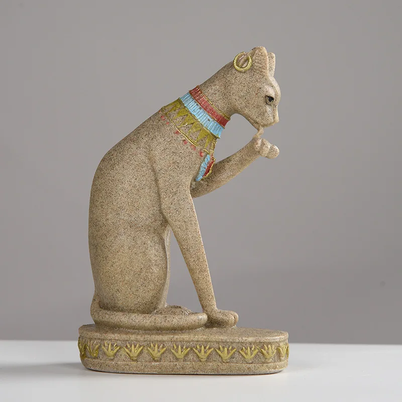 Статуя песчаника Bastet статуэтка египетского кота Бог кот древний Египетский