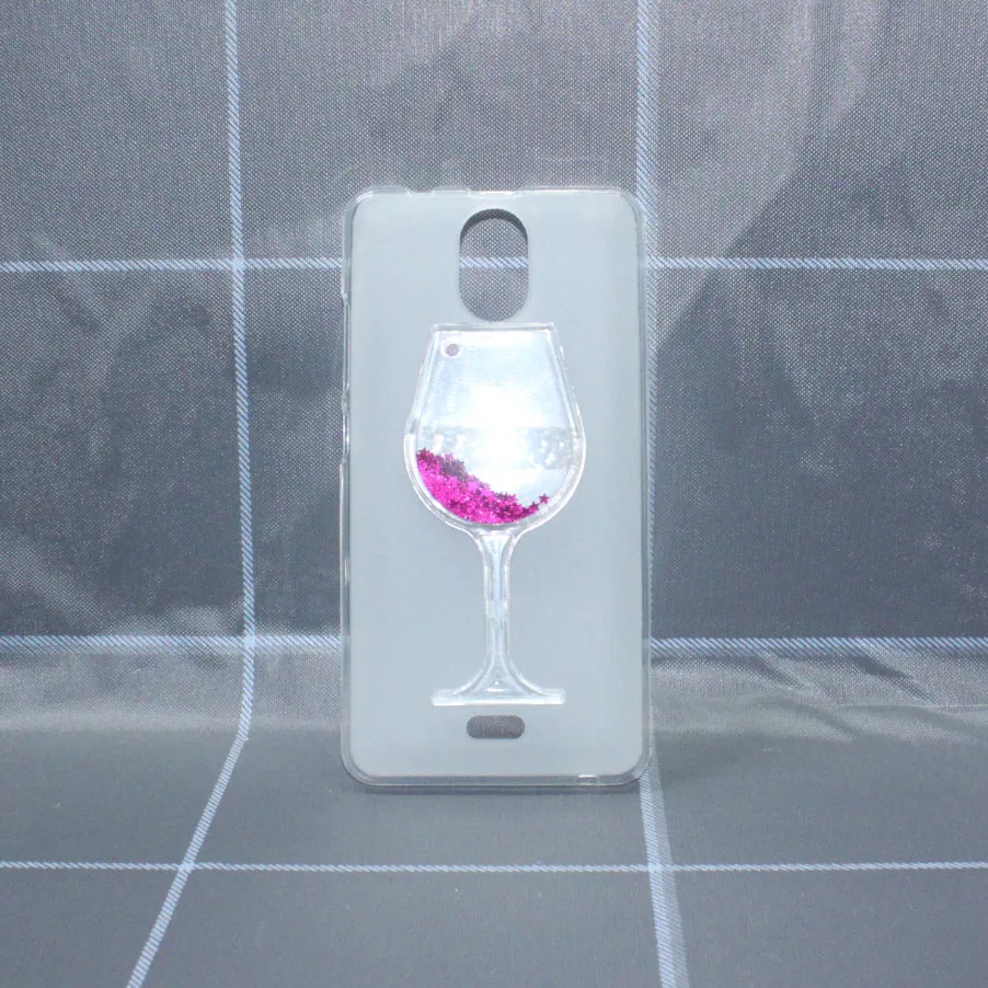 Red Wine Cup Dynamic Liquid Bling Glitter Quicksand Moving Star Cover For Wiko Kenny 5.0 inch 3D Phone Case Capa | Мобильные