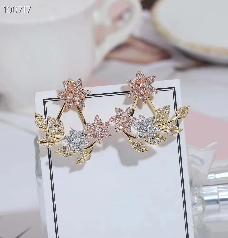 Jankelly модные серьги для женщин кубический циркониевая инкрустация круглый Форма