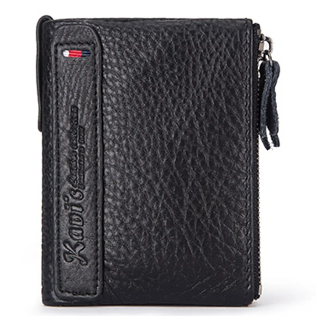 Женский кошелек короткий из натуральной кожи держатель для карт кожаные