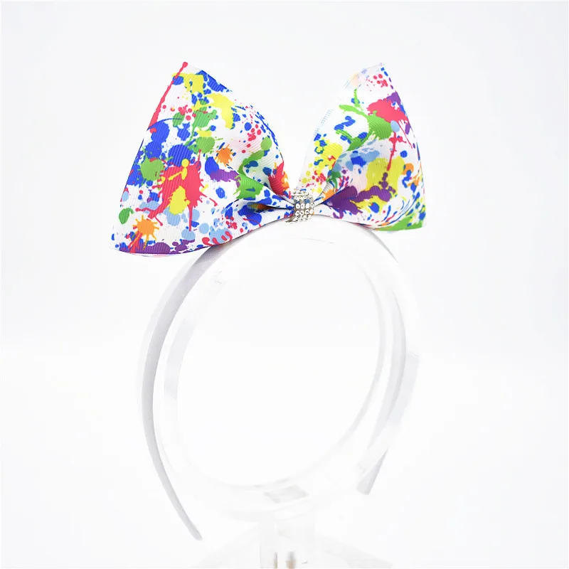 

12pcs Boutique Glitter Unicorn Hair Bow Hairbands Fashion Solid Gemstone Bowknot Hard Headbands Princess Girls Hair Accessories