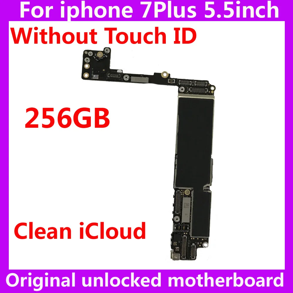 Для iphone 7 Plus оригинальная разблокированная материнская плата без touch ID для 256 ГБ