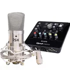 ISK профессиональный конденсаторный микрофон для студийной записи и вещания, со звуковой картой usb, значок upod nano