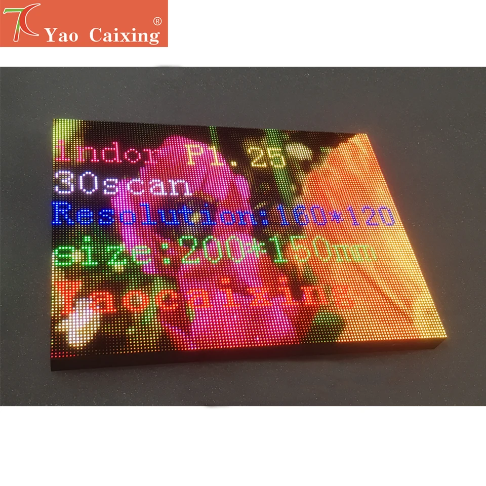 Murah Yao Caixing Ali Express SMD Indoor P1.25 LED Matrix Terkecil Piksel Panel Tampilan Layar