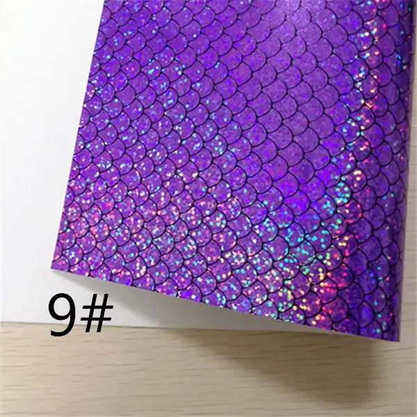 1шт/7,6*12 дюймов синтетическая рыбья чешуя кожаная ткань для DIY аксессуаров