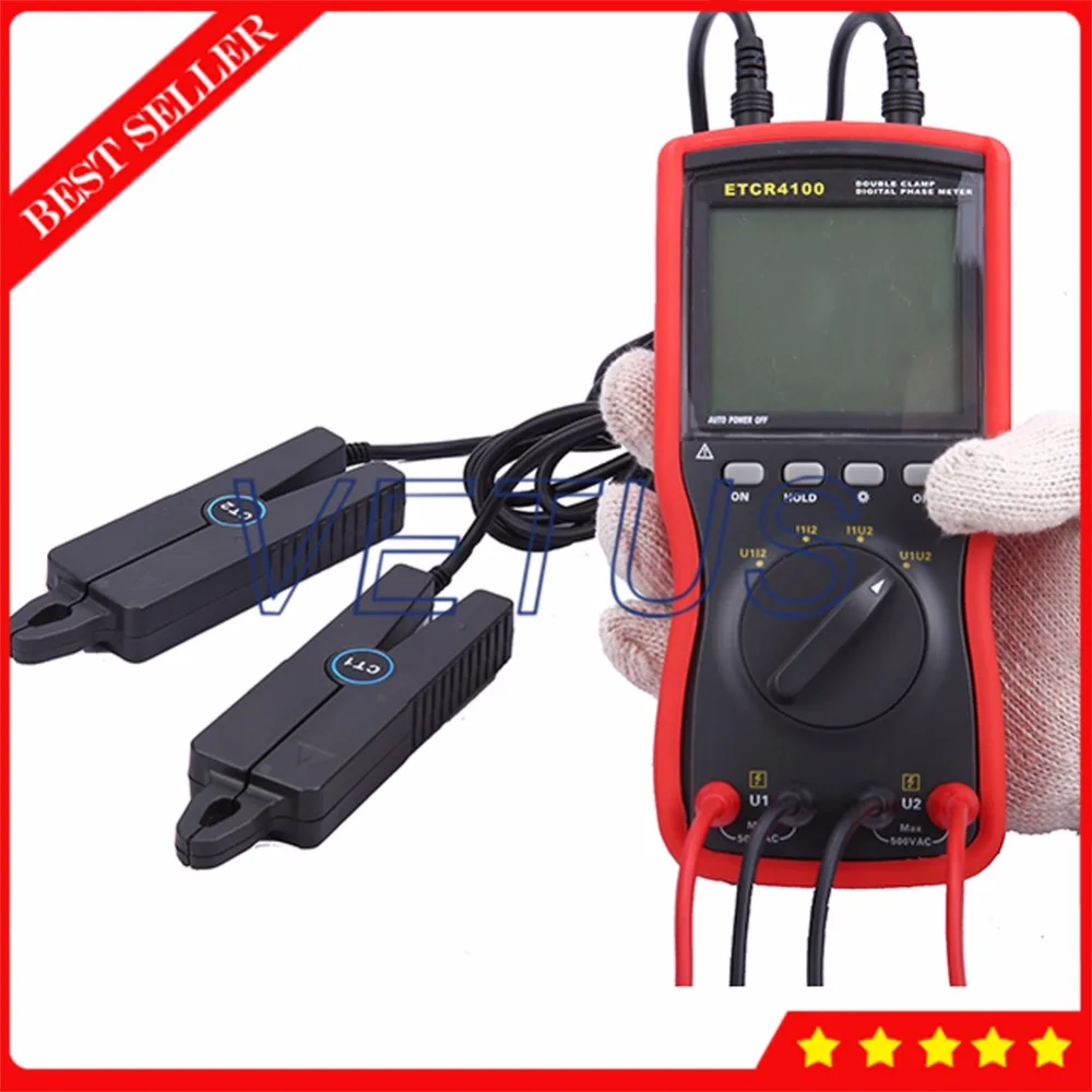 ETCR4100 Цифровой трехфазный измеритель с Двойным Зажимом|clamp meter|meter clampdigital clamp meter |