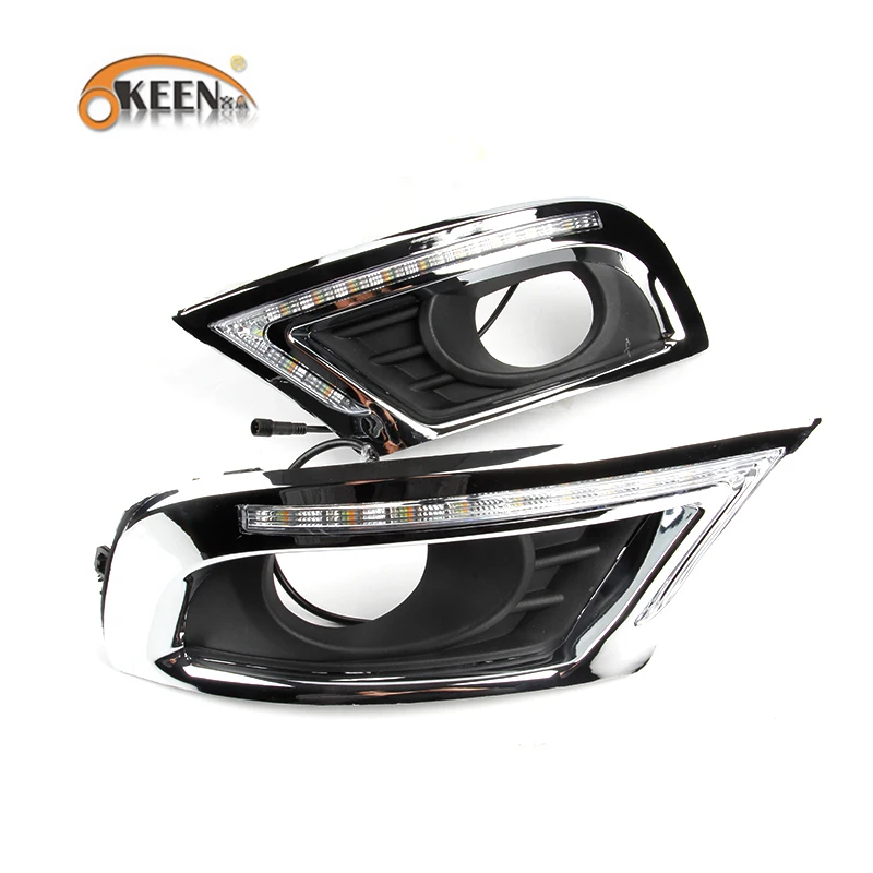 OKEEN 2x светодиодный DRL для Toyota Camry 2009 2010 2011 дневные ходовые огни белый желтый