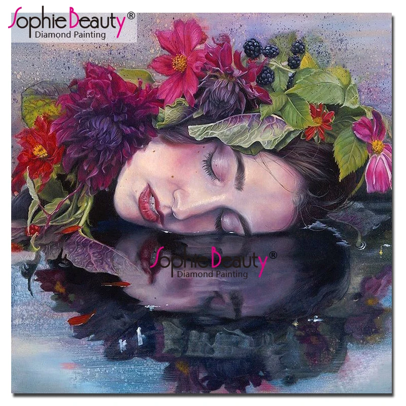 Картина из страз сделай сам Sophie Beauty вышивка крестиком ручная работа мозаика