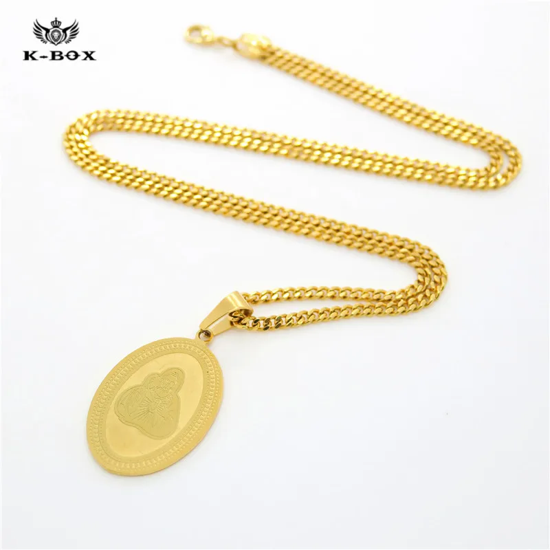 Для мужчин Женская Нержавеющая сталь Золотой Священное Сердце Иисуса Христа